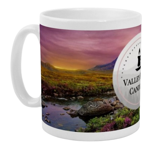 Curl up with a hot beverage and enjoy the luxurious feeling of the Valley Rose Candles mug! This mug features our logo against a stunning scenic backdrop, and is crafted with glossy photo quality finish. It's durable too--UV-resistant, dishwasher & microwave safe, and designed to last. Enjoy your favourite hot drinks in high-definition style with this 10oz mug. #muglife!