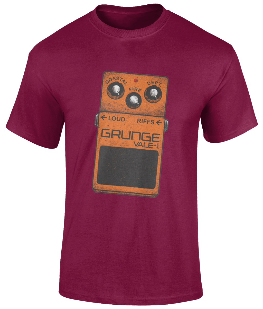 COASTAL FIRE DEPT GRUNGE PEDAL DESIGN  Material: 100% cotton.  Seamless twin needle collar. Taped neck and shoulders. Tubular body. Twin needle sleeves and hem. Many sizes and colours available
