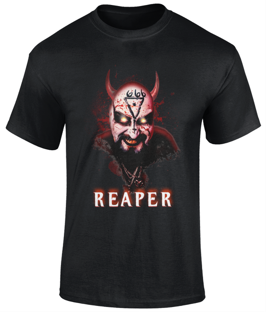 POISON VALLEY CLOTHING is proud to announce the first in our "REAPERWEAR" t shirts  Material: 100% cotton.  Seamless twin needle collar. Taped neck and shoulders. Tubular body. Twin needle sleeves and hem. Black Sizes Small to 5XL